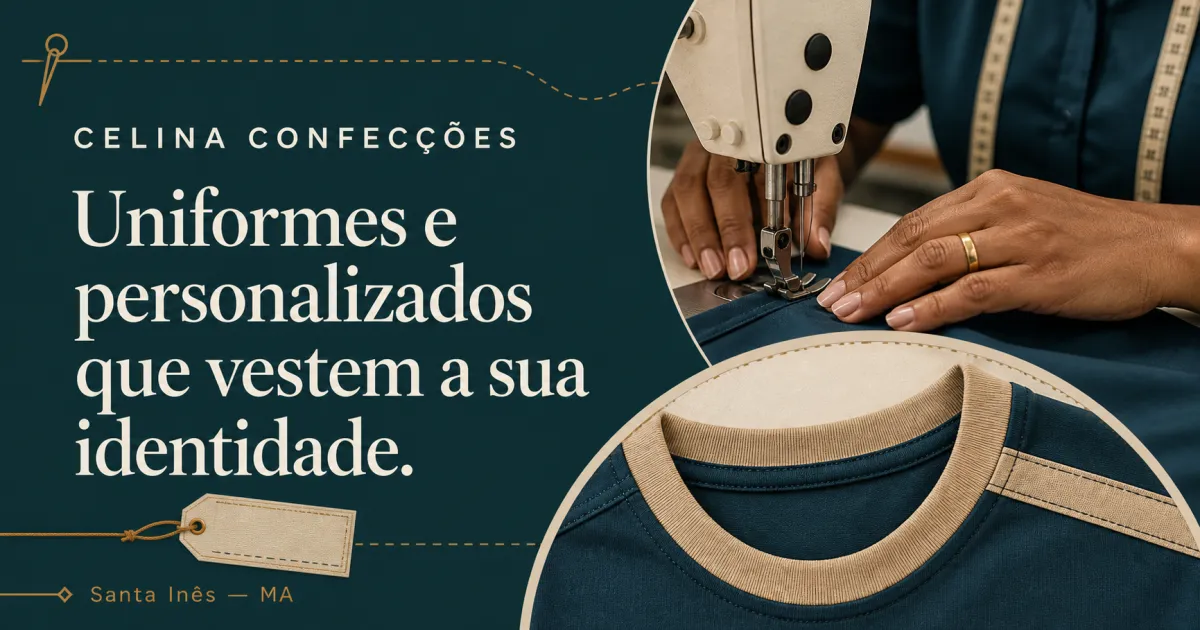 Composição visual do projeto web da Celina Confecções