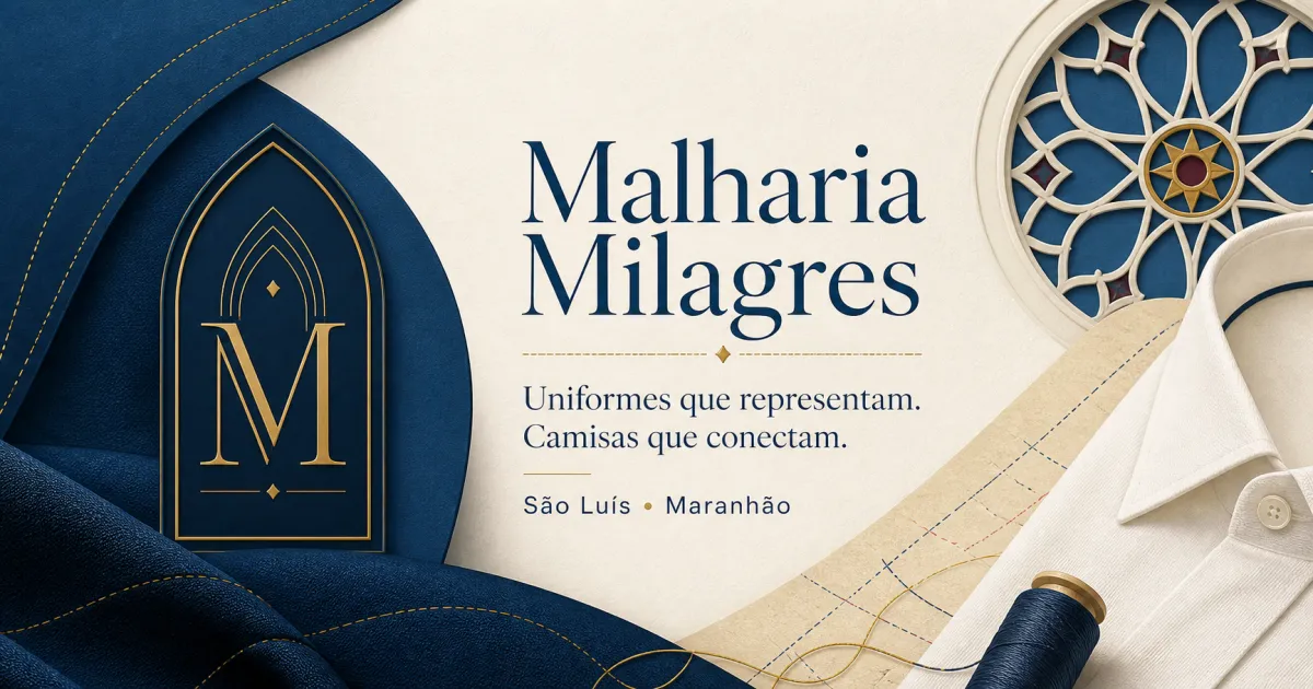 Identidade visual da Malharia Milagres no projeto web